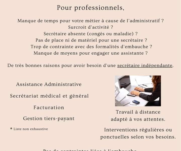 Assist'Secrét@riat - Secrétaire indépendante - Assistante Administrative - Pour particuliers et professionnels.