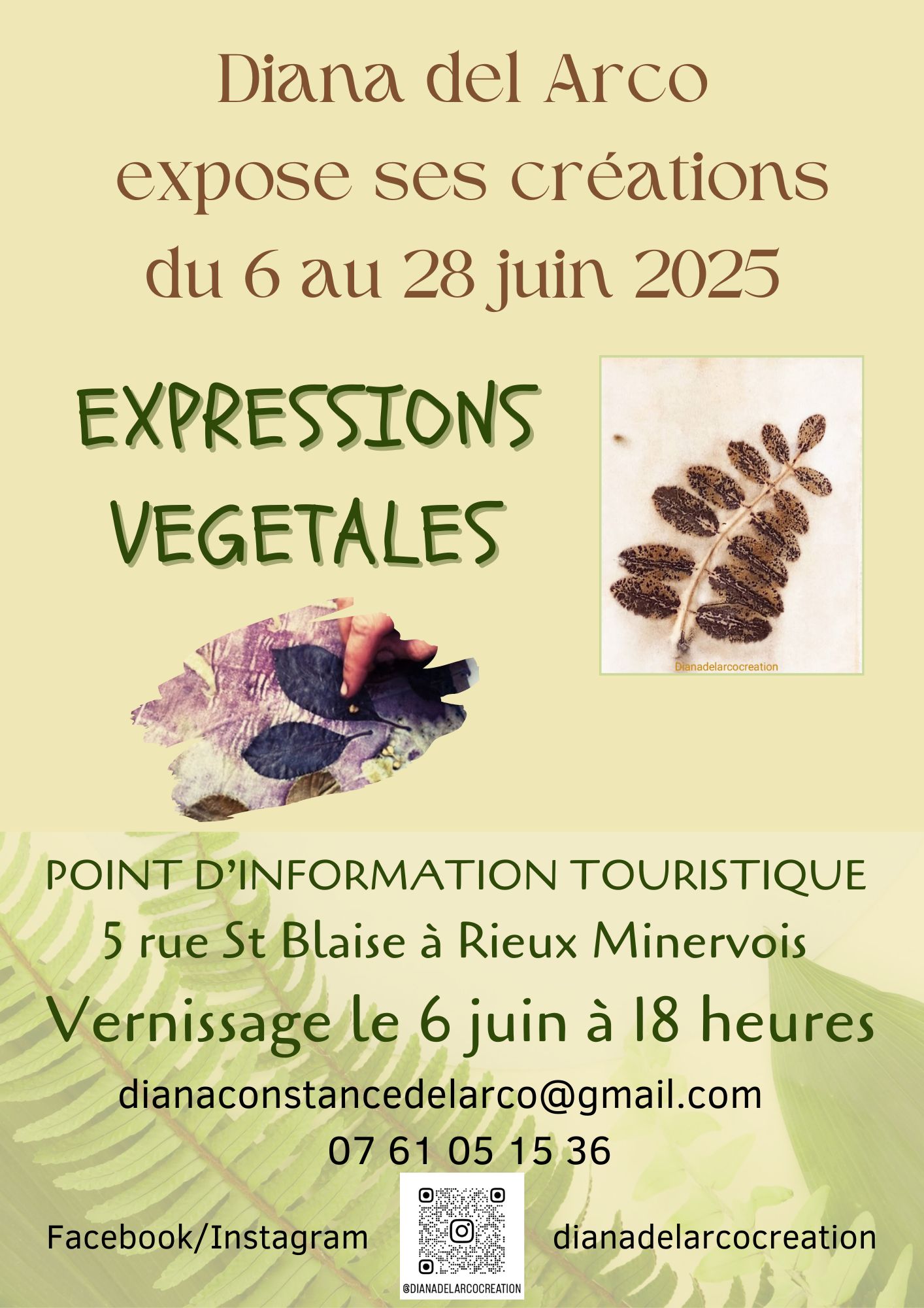 Exposition de l'artiste Diana del Arco "Expressions Végétales"
